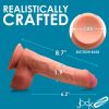 8.7 Inch Dual Density Uncut Dildo With Balls