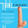 8 Inch Uncut Dildo With Balls