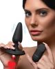 28X Laser Heart Silicone Anal Plug with Remote â€“ Medium