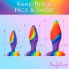 3 Piece Rainbow  Silicone Butt Plug Set