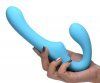 10X Vibrating Silicone Strapless Strap on - Blue