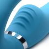 10X Vibrating Silicone Strapless Strap on - Blue