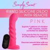 21x Vibrating Ribbed Silicone Dildo