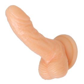 Silicone 4 Inch Realistic Suction Cup Mini Dildo (Style/Color/Size: Flesh)
